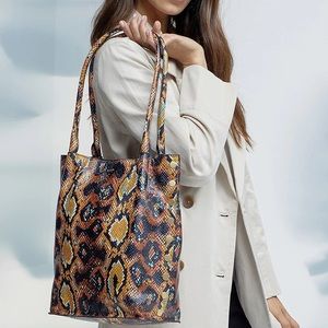 Hammitt Oliver Medium Snake Leather Tote Bag